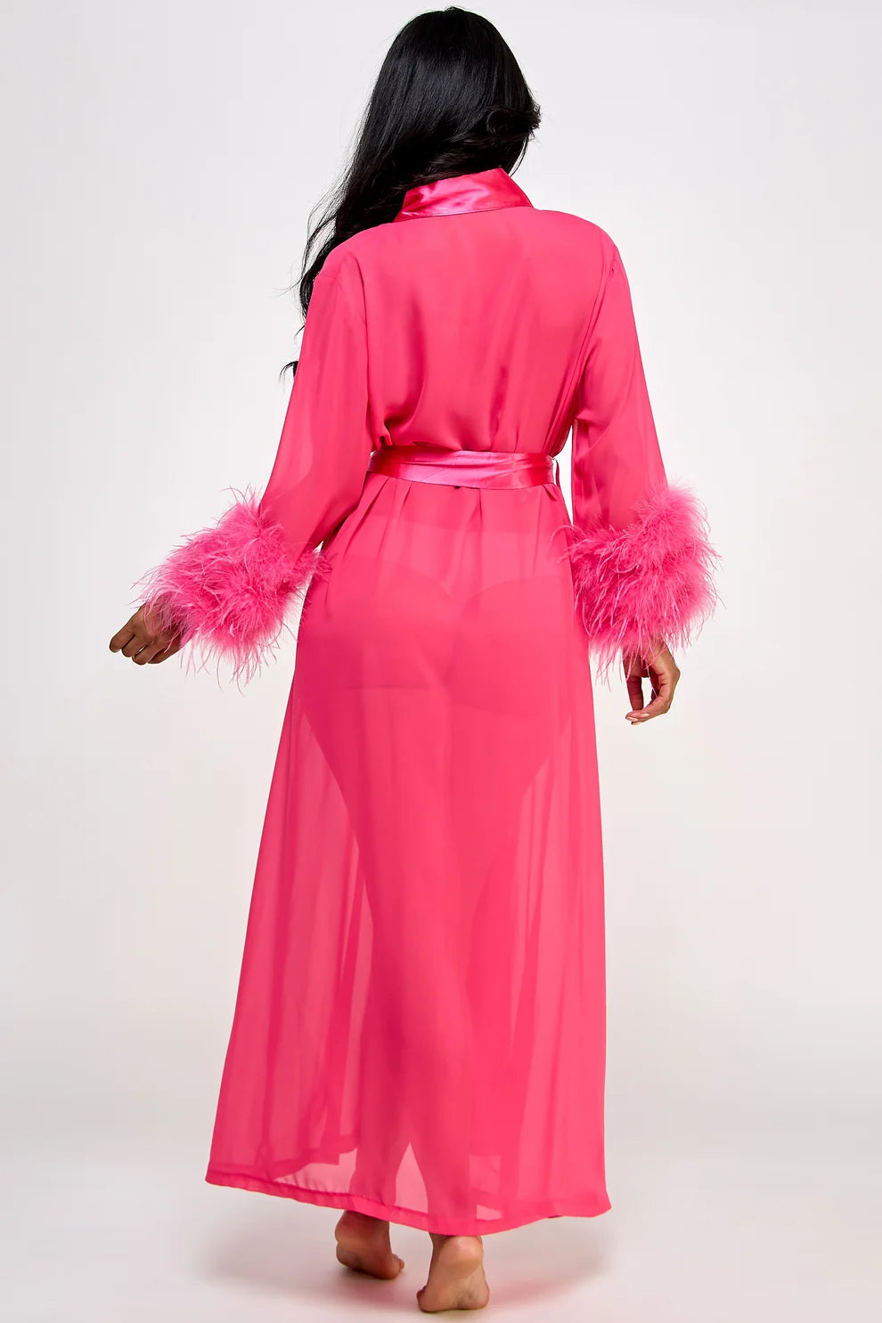 Sahar Ostrich Trimmed Robe