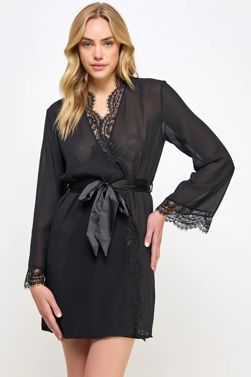 Vivian Lace & Chiffon Robe