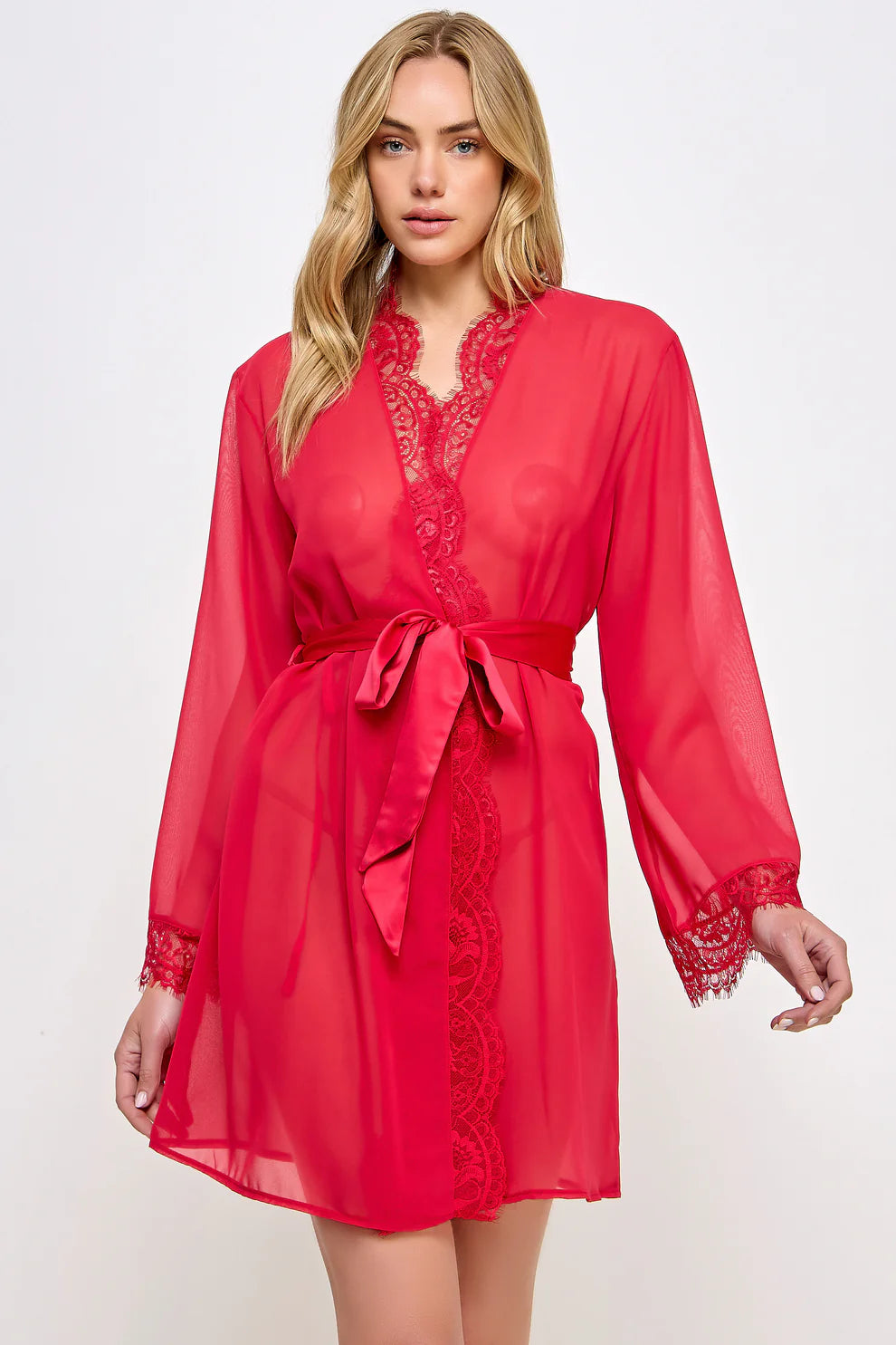 Vivian Lace & Chiffon Robe
