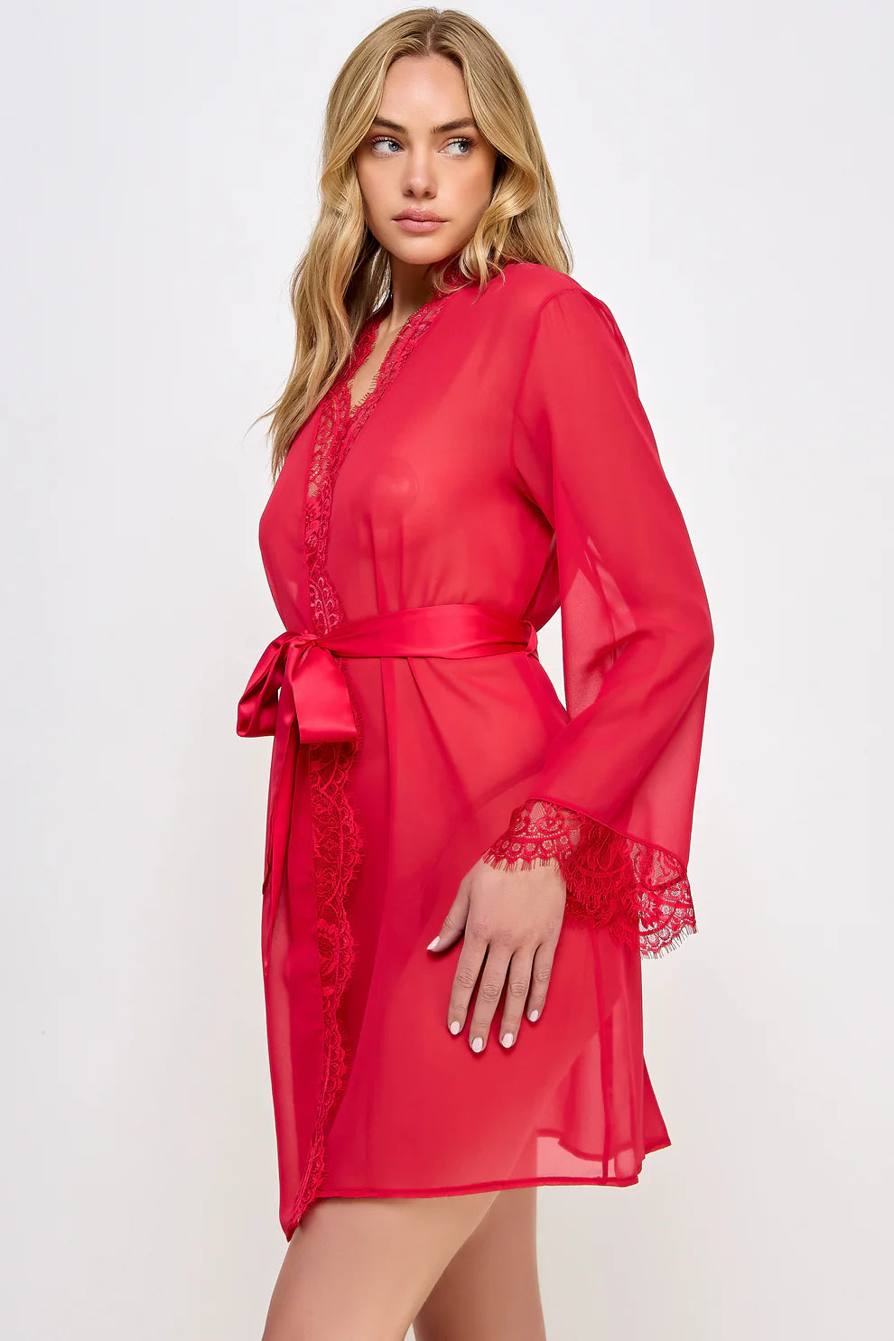 Vivian Lace & Chiffon Robe