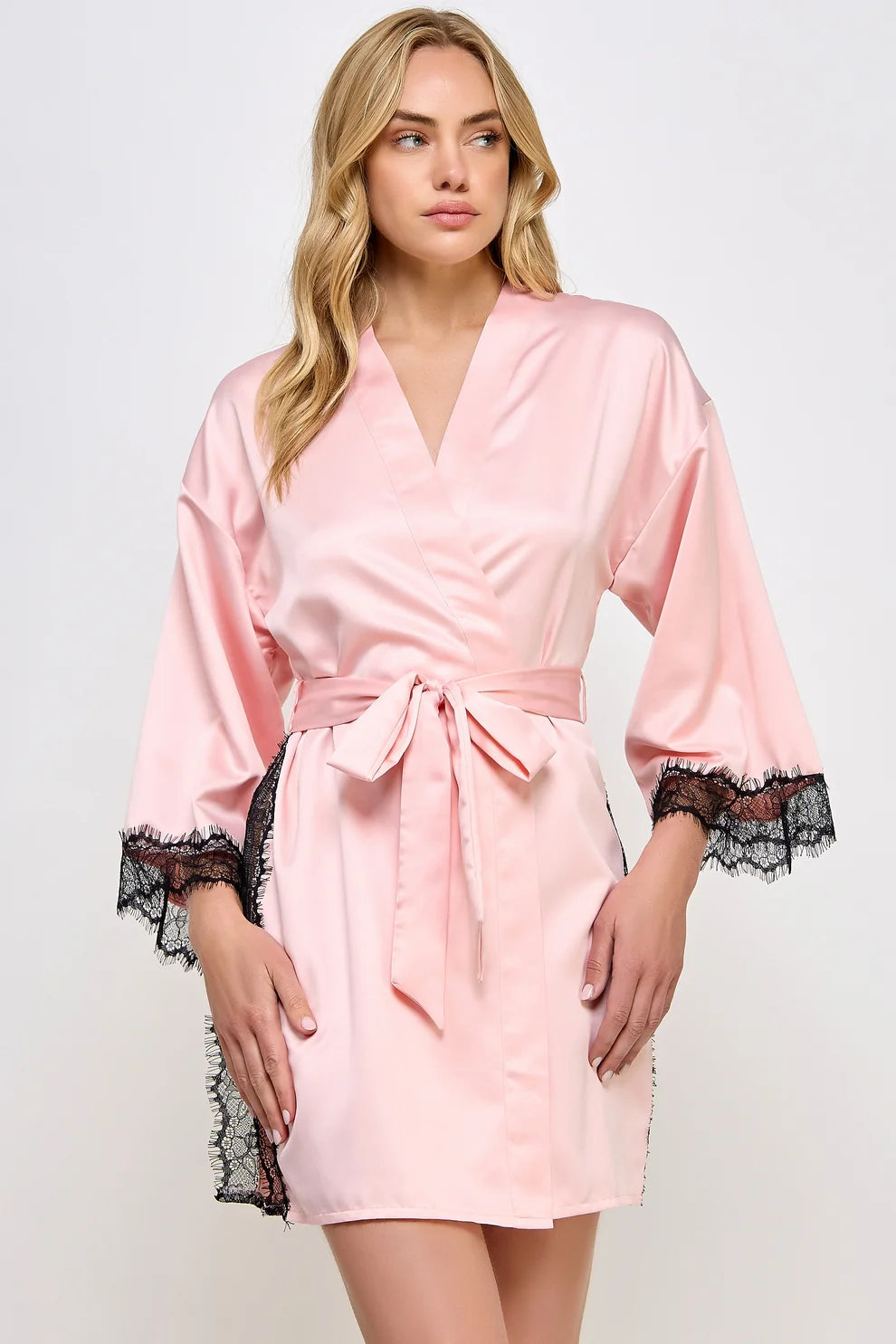 Isadora Lace & Satin Robe