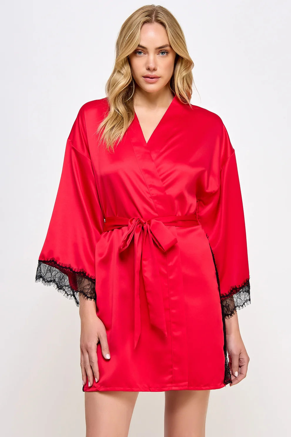 Isadora Lace & Satin Robe