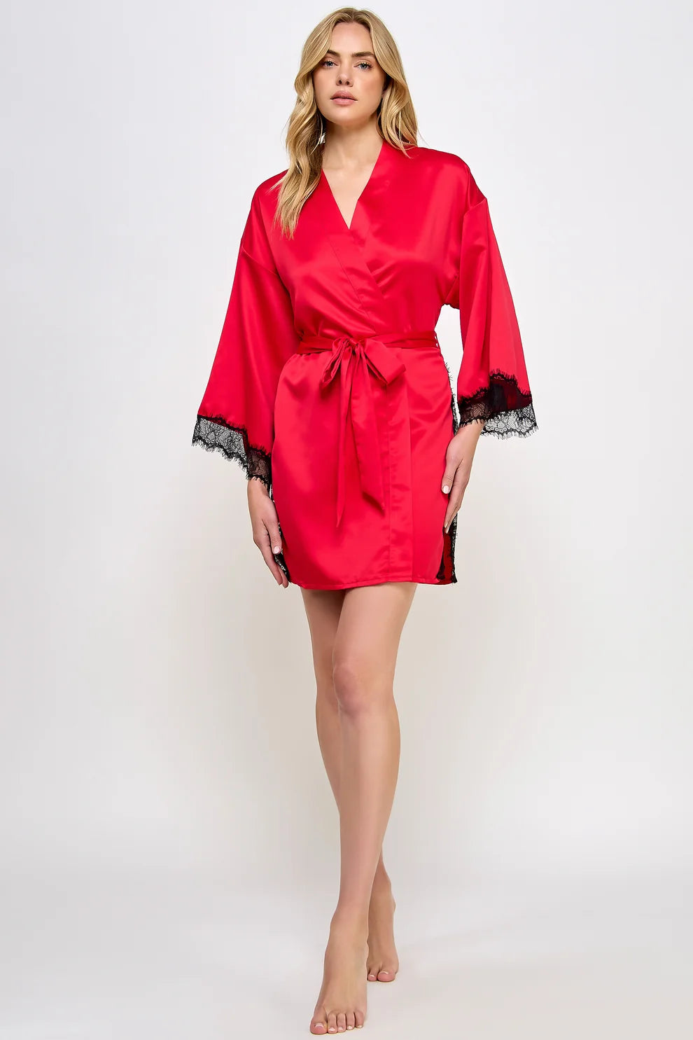 Isadora Lace & Satin Robe