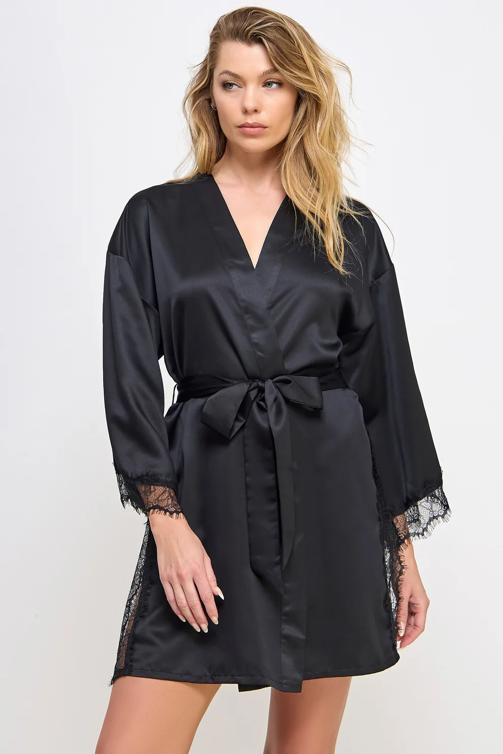Gillian Lace & Satin Robe