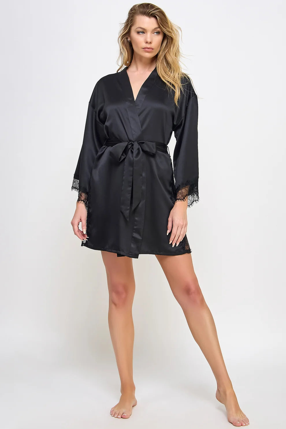 Gillian Lace & Satin Robe