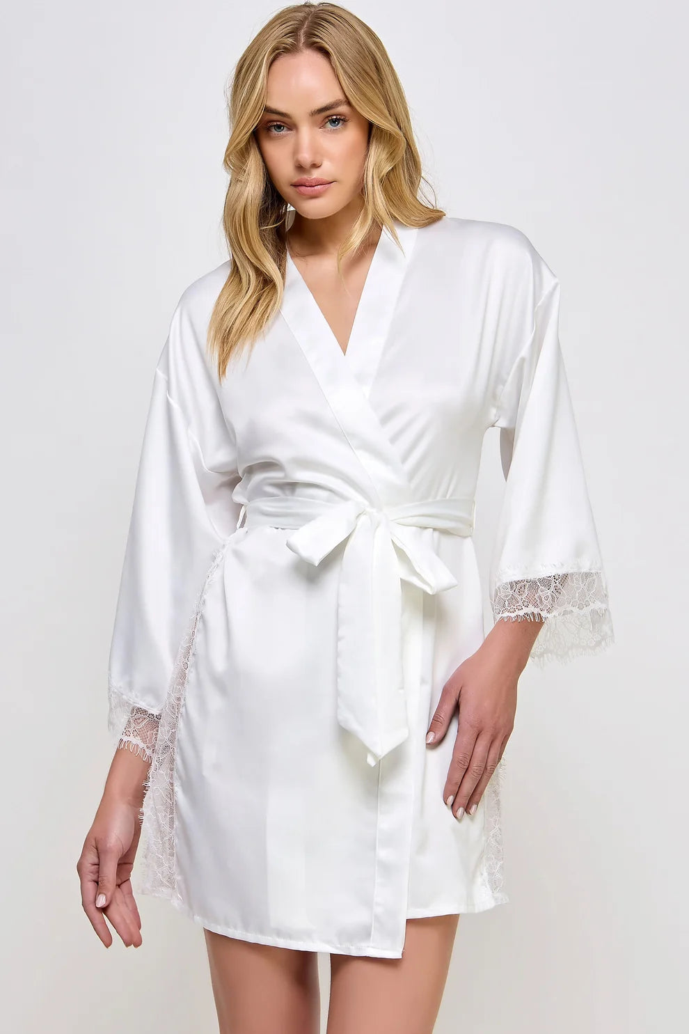 Gillian Lace & Satin Robe