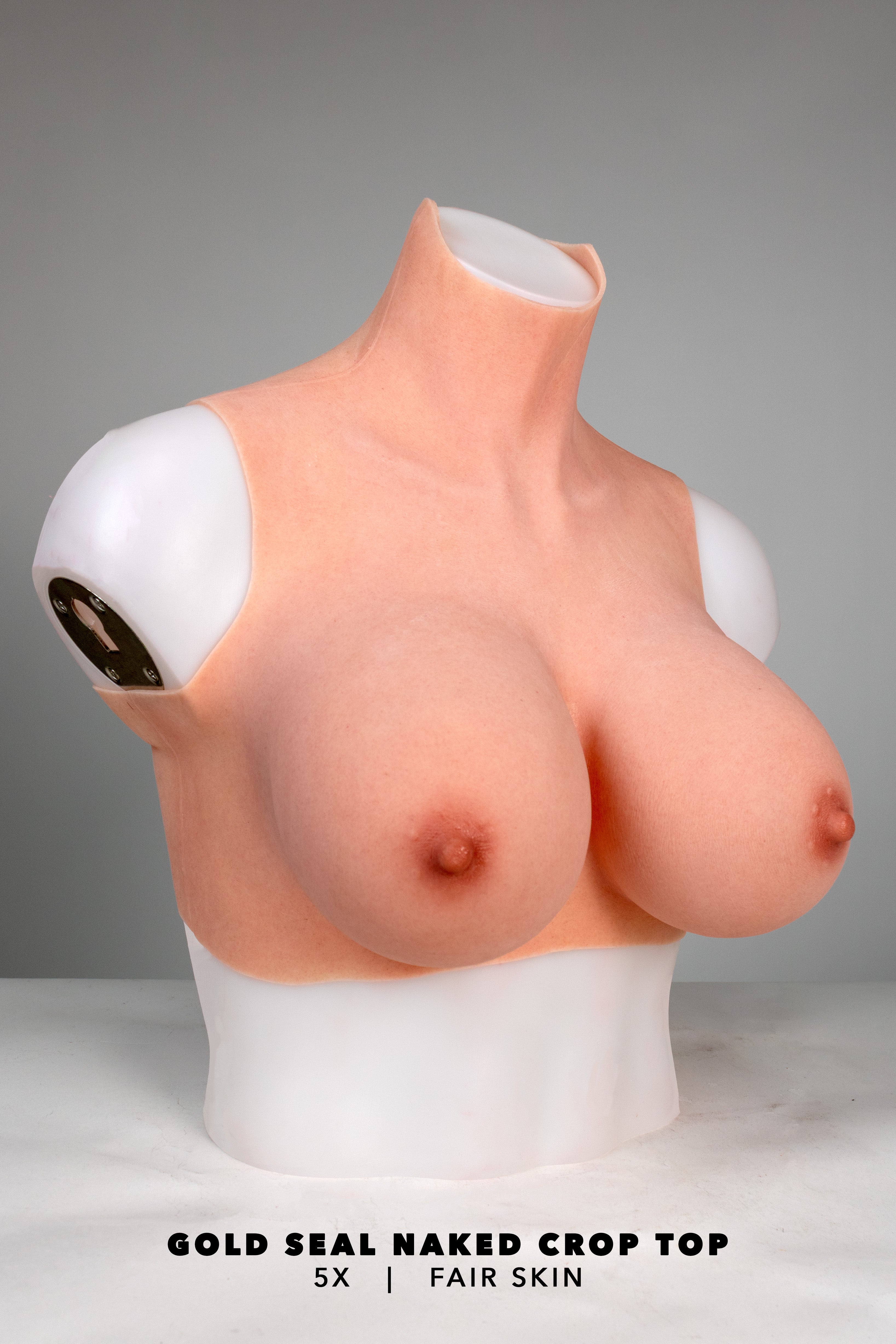 Gold Seal NAKED Crop Top Silicone Breastplate