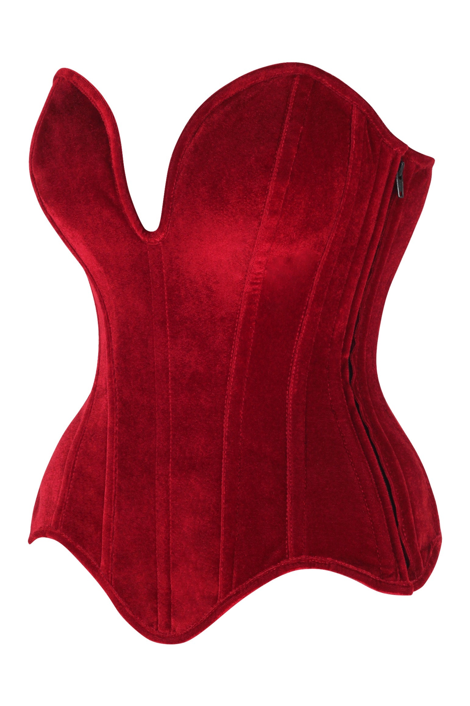Jayne Plunging Velvet Corset