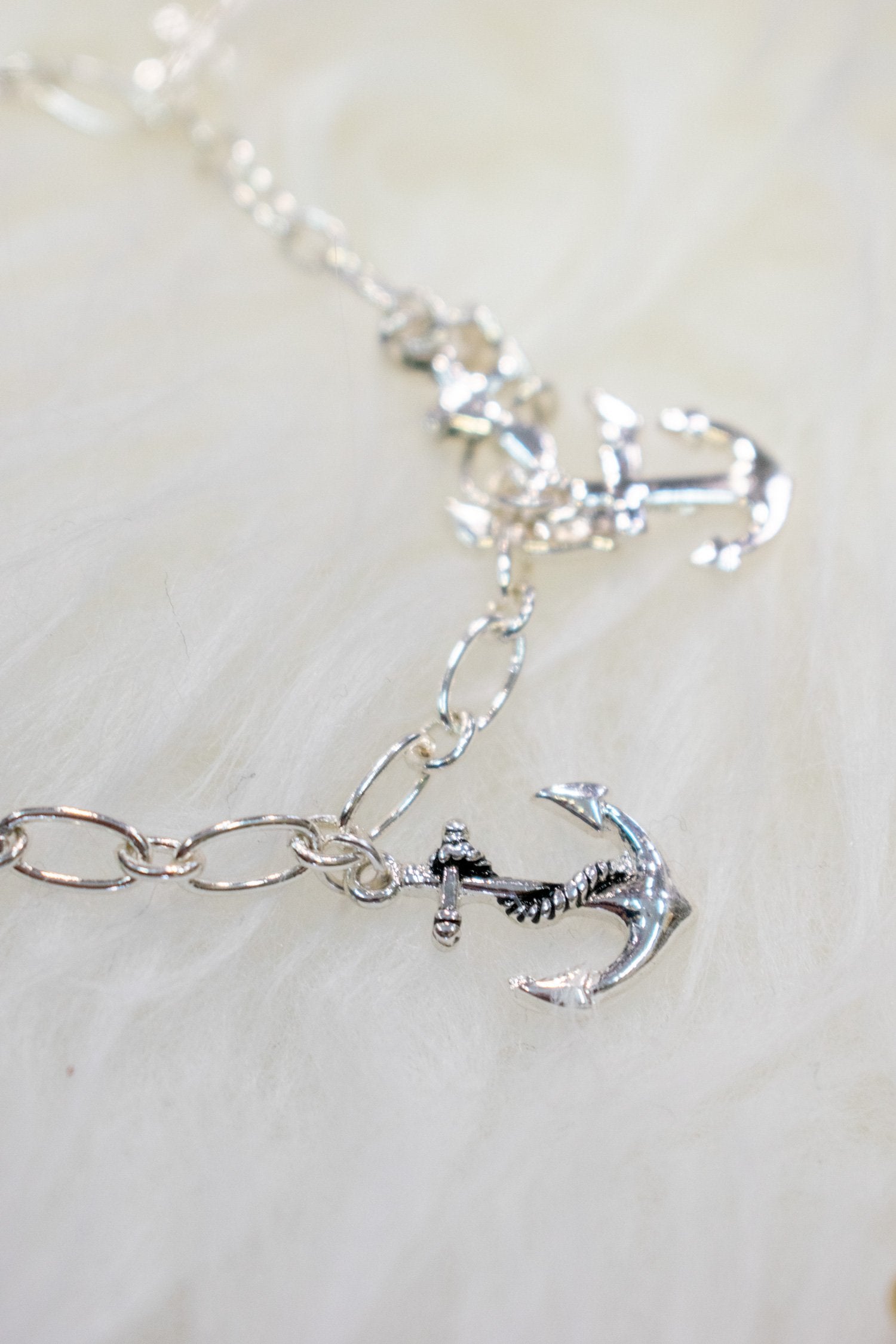 Metal Anchor Charm Anklet