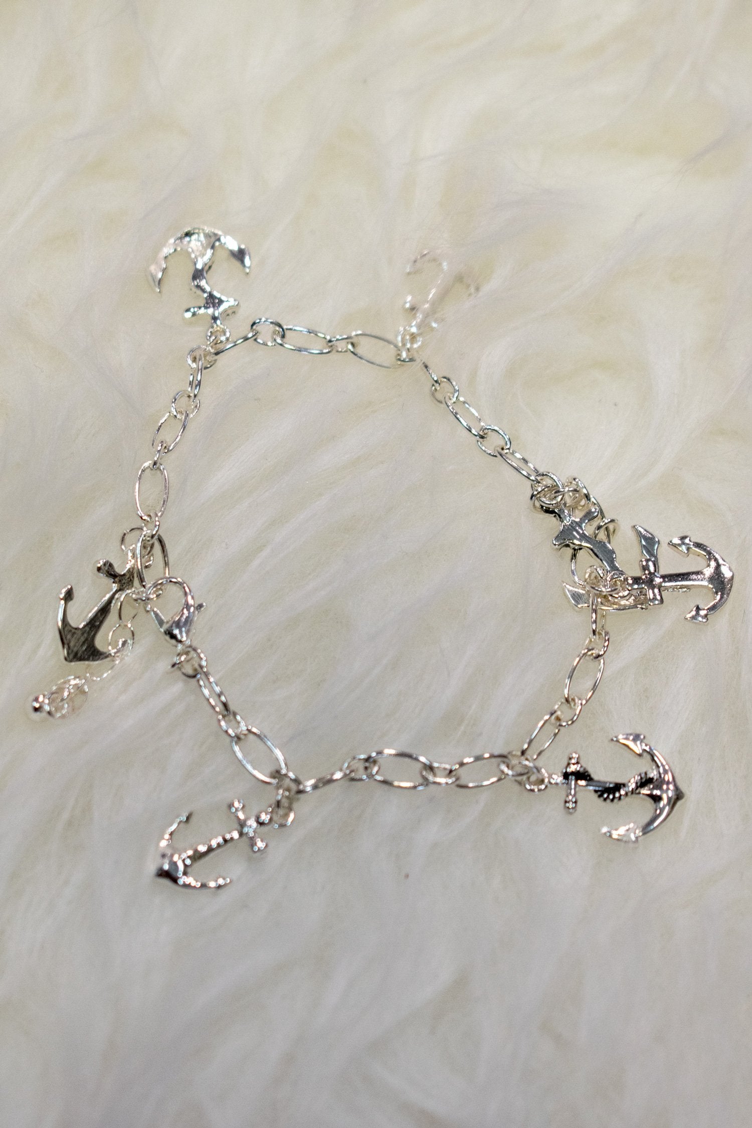 Metal Anchor Charm Anklet