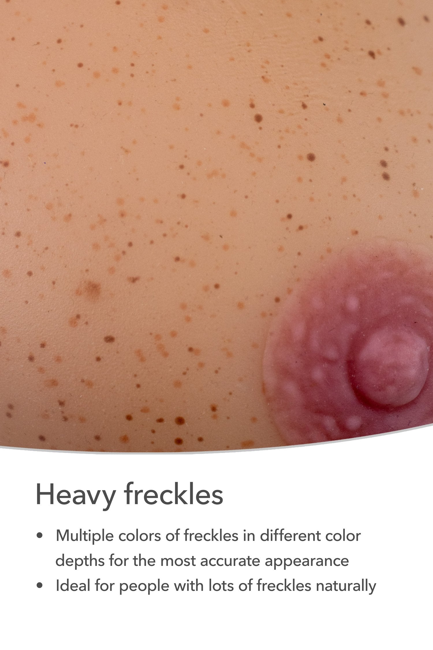 D. Heavy freckles & realistic texture
