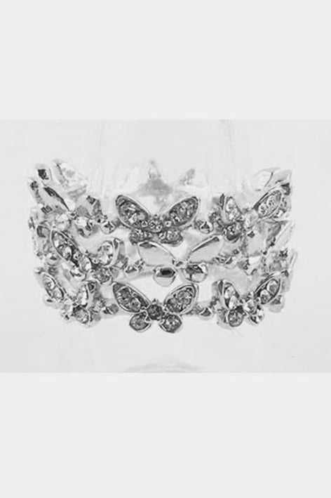 Rhinestone Butterfly Ring