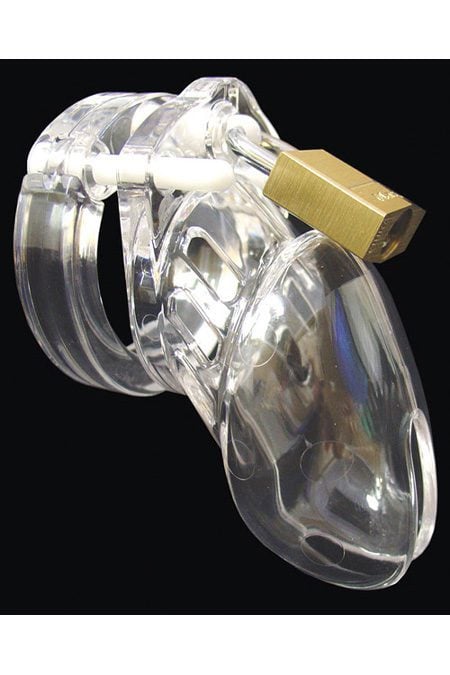 CB-6000S Short Locking Chastity Cage for Sissies