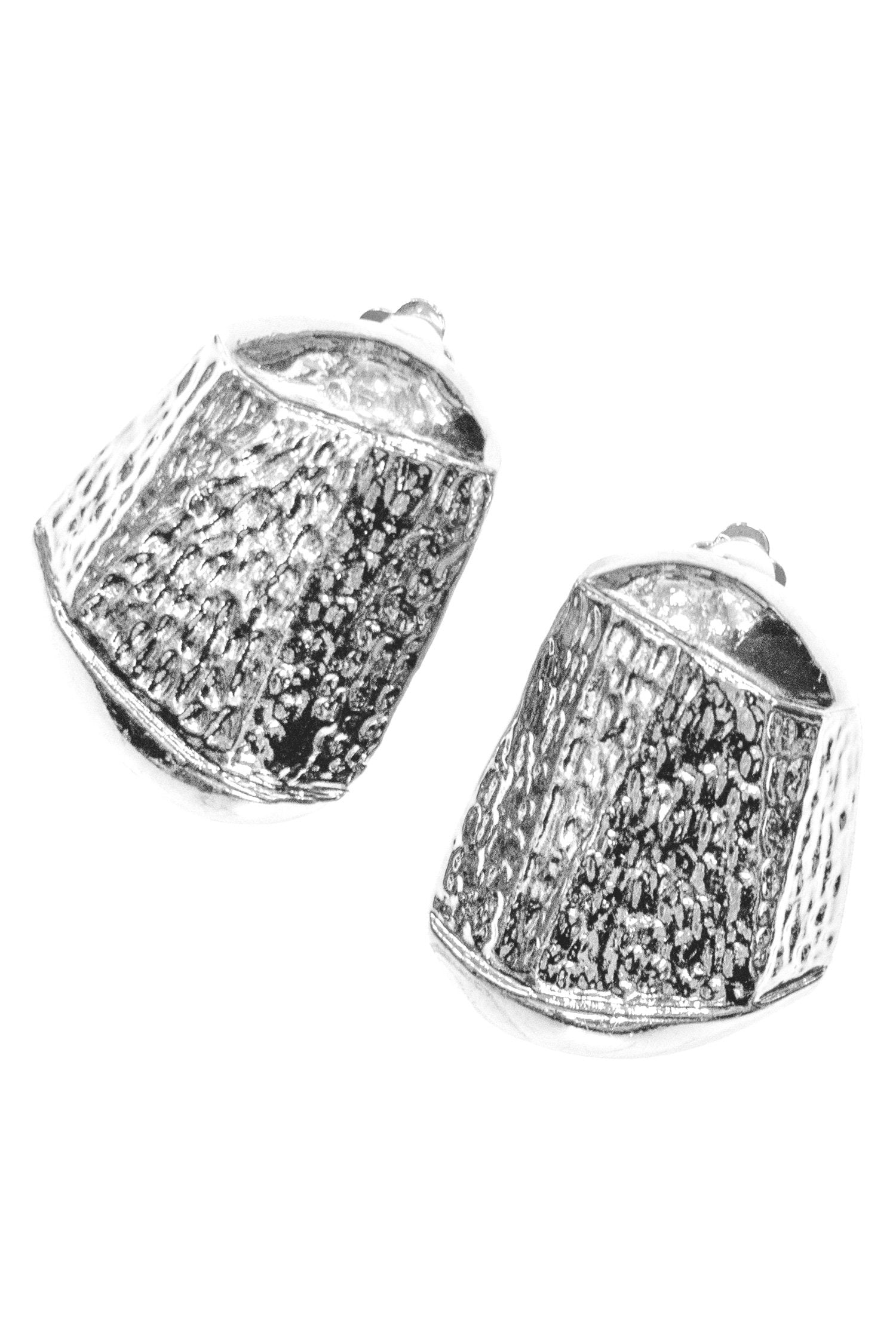 Textured Metal Clip-on Earrings