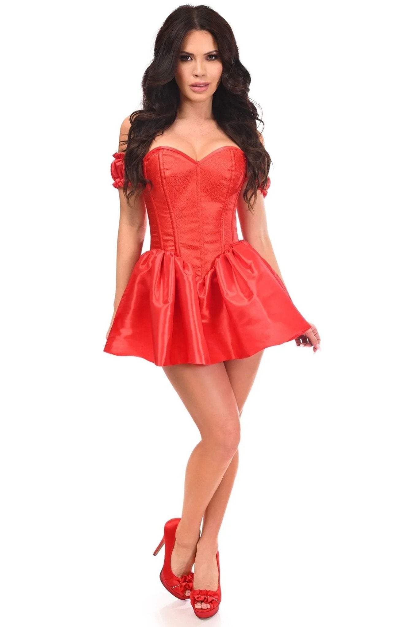 Brocade & Taffeta Corset Dress