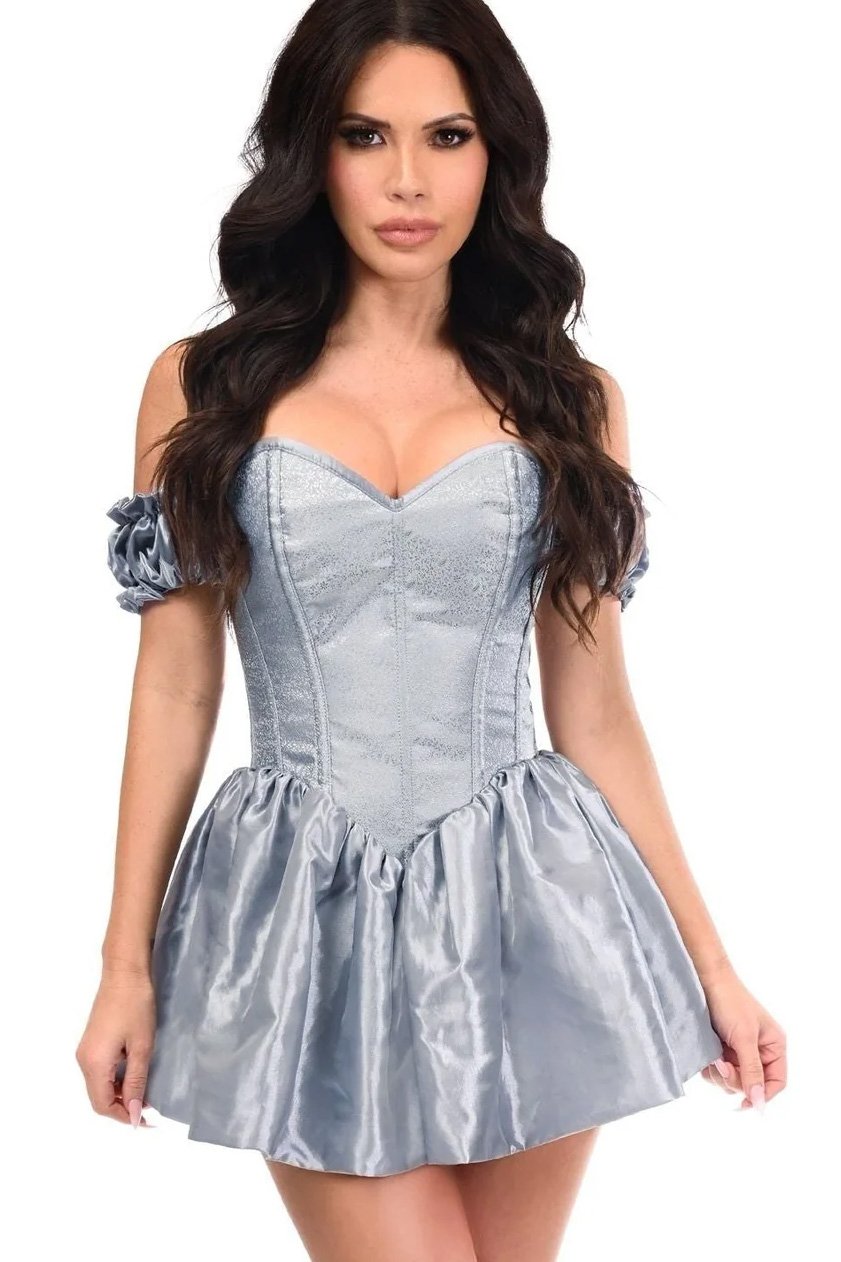 Brocade & Taffeta Corset Dress