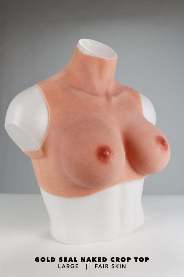 Gold Seal NAKED Crop Top Silicone Breastplate