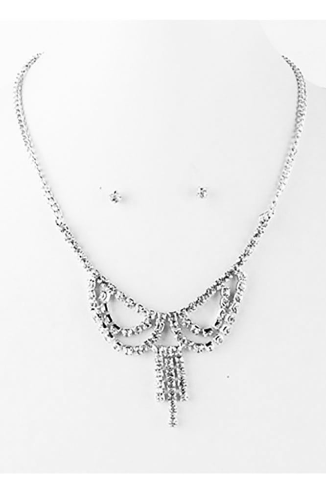 Draped Rhinestone Necklace