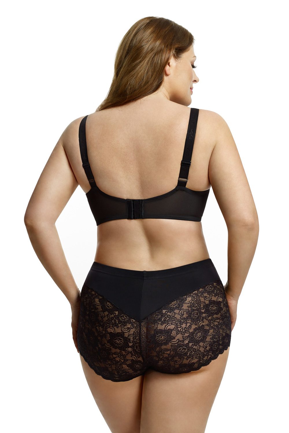 Elila Lace Cheeky Panty — Black