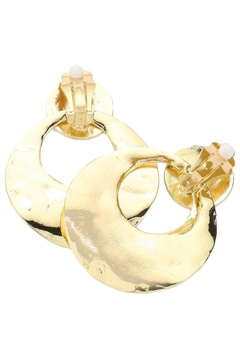 Cut Out Round Clip-on Earrings