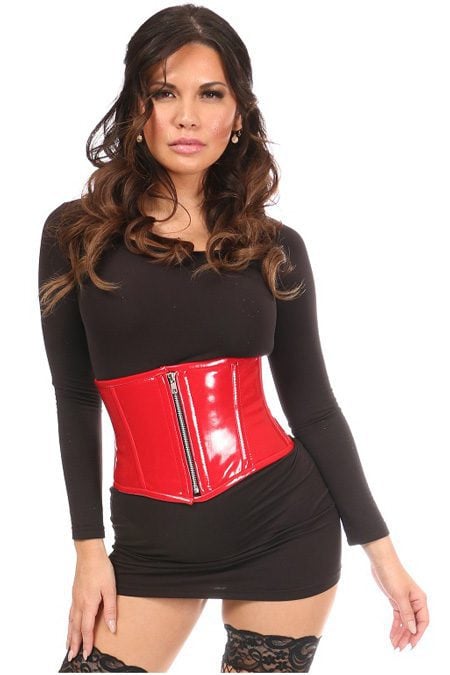 Patent PVC Mini-Waspie Underbust Corset