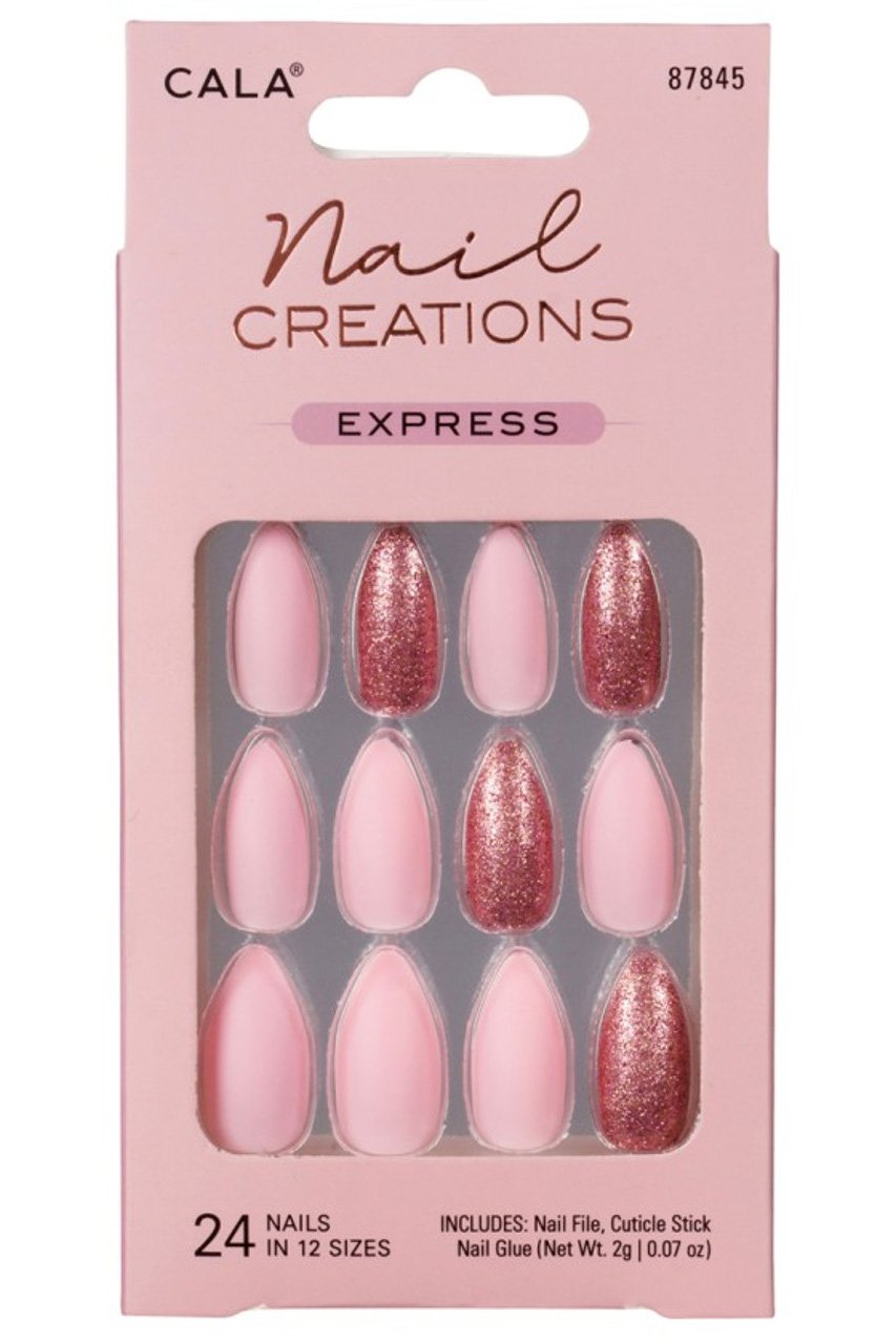 Pink Matte & Glitter Nails Kit