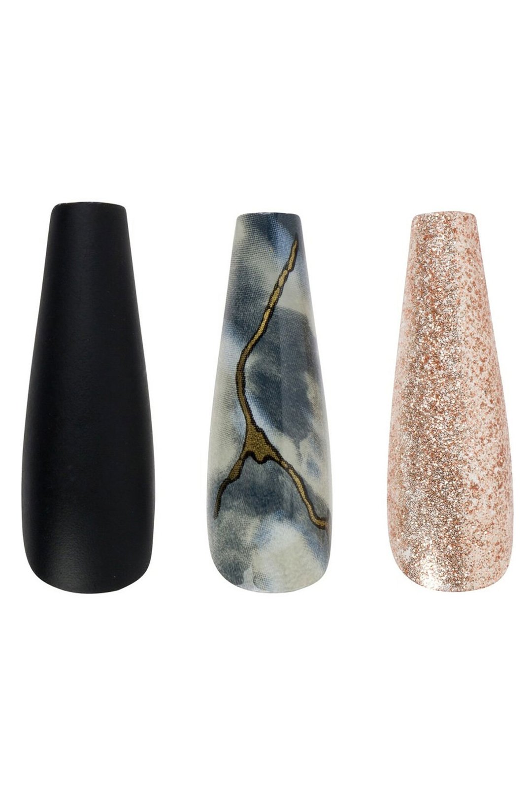 Black & Gold Marble Nails Kit