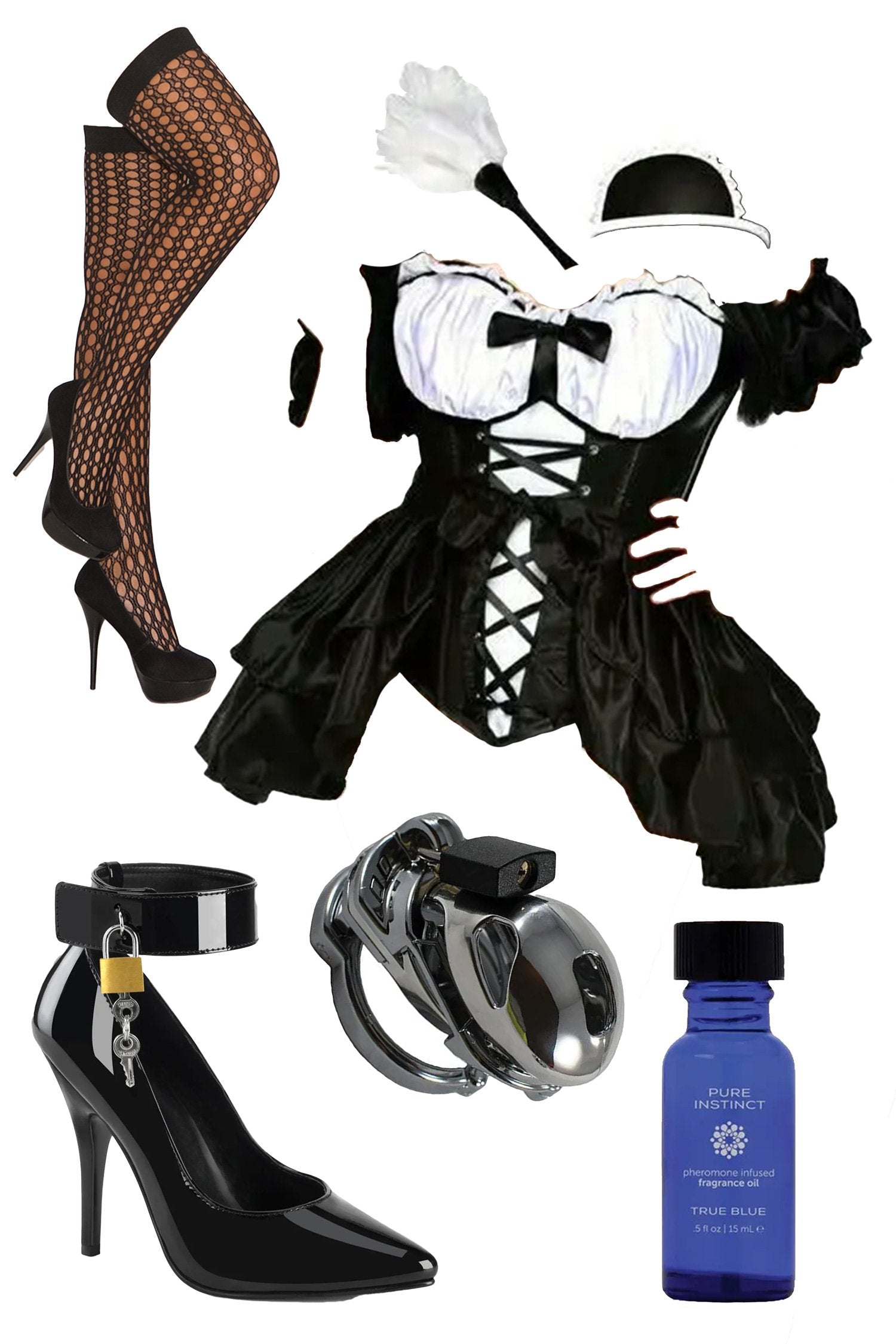 Pleaser Seduce Heels with Locking Ankle Cuffs