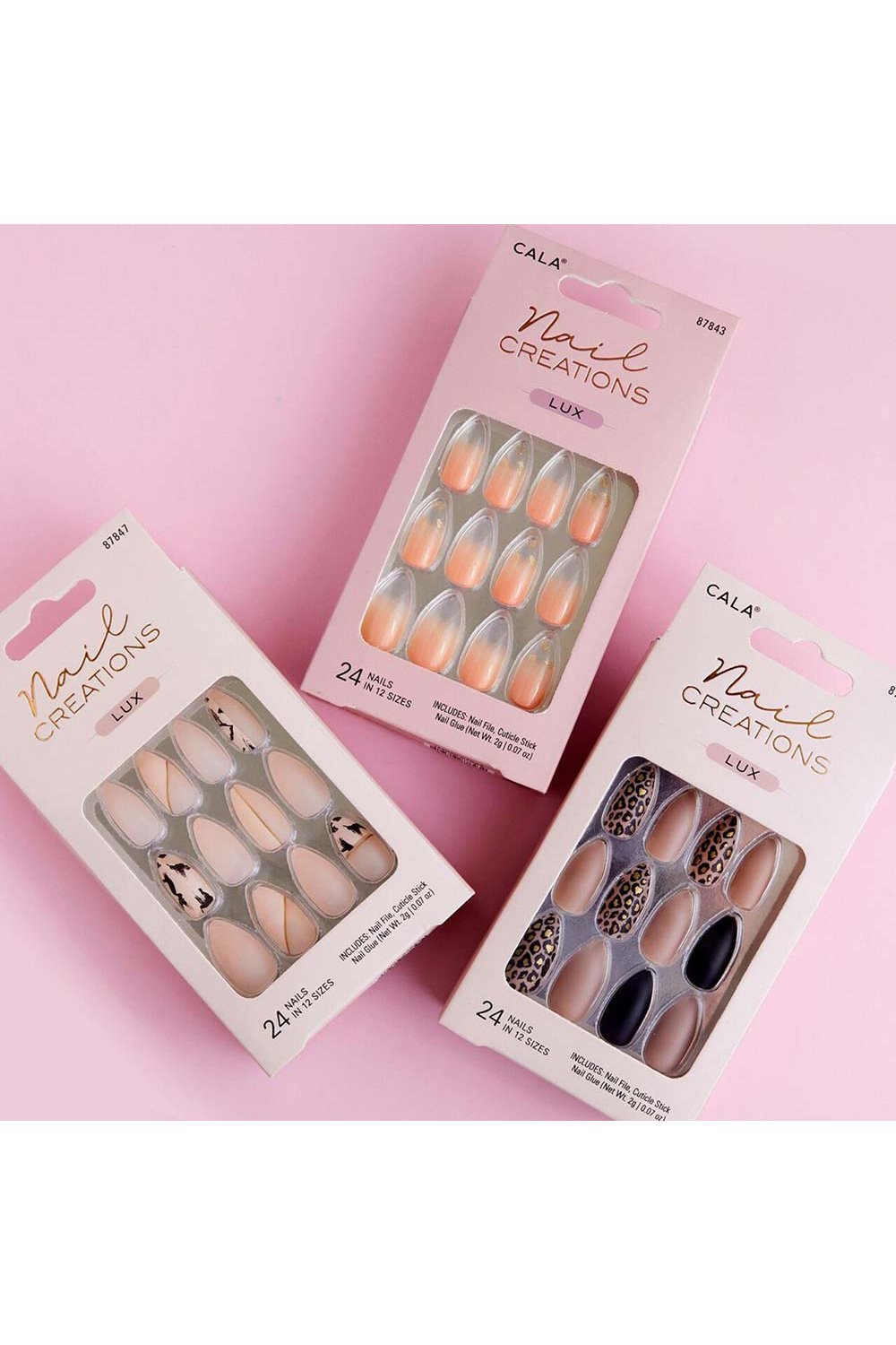 Clear Ombre & Gold Nails Kit