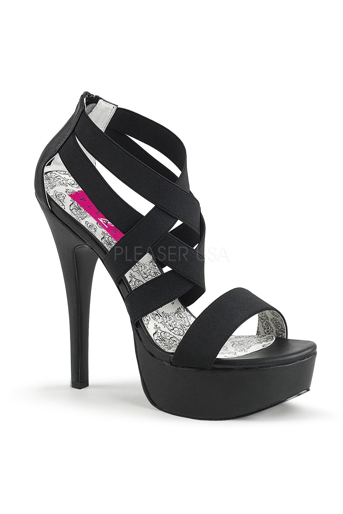 Pleaser Teeze Stretchy Sandals