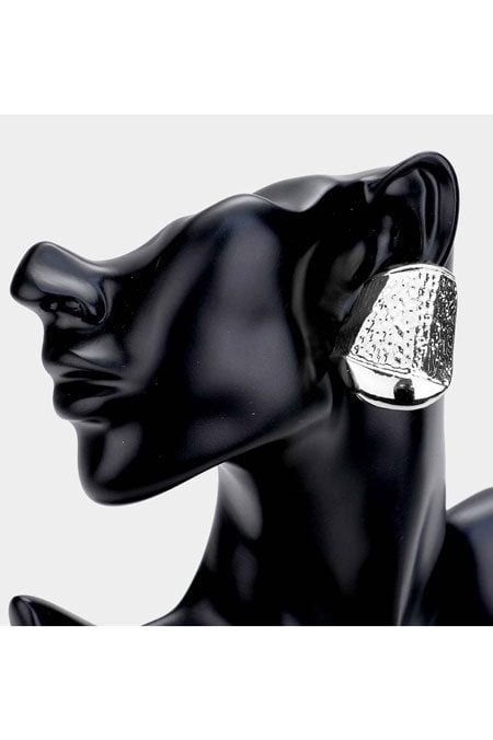 Textured Metal Clip-on Earrings