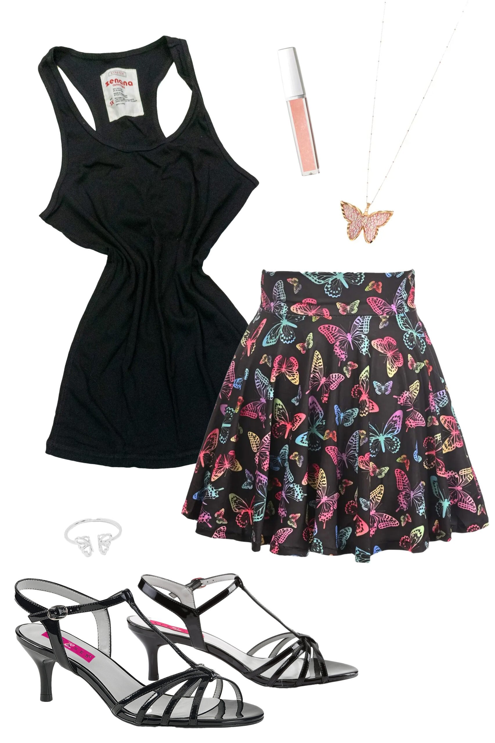 Pleaser Kitten T-Strap Sandals