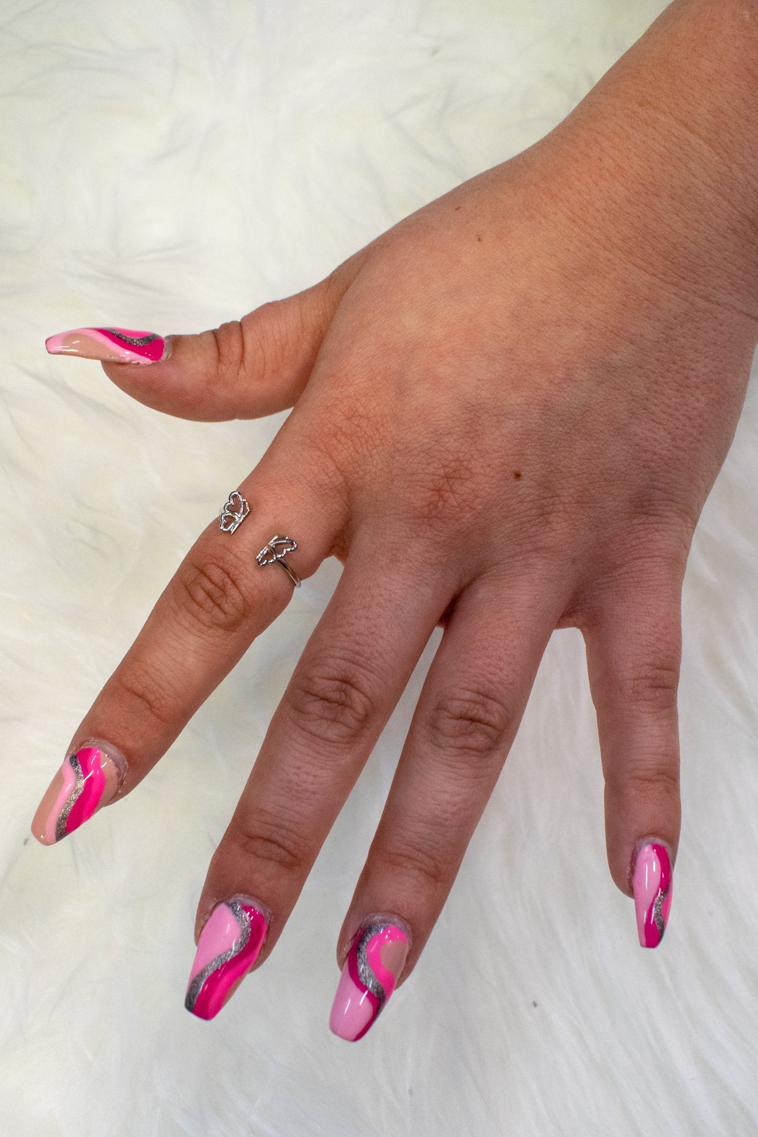 Sterling Silver Butterfly Adjustable Ring