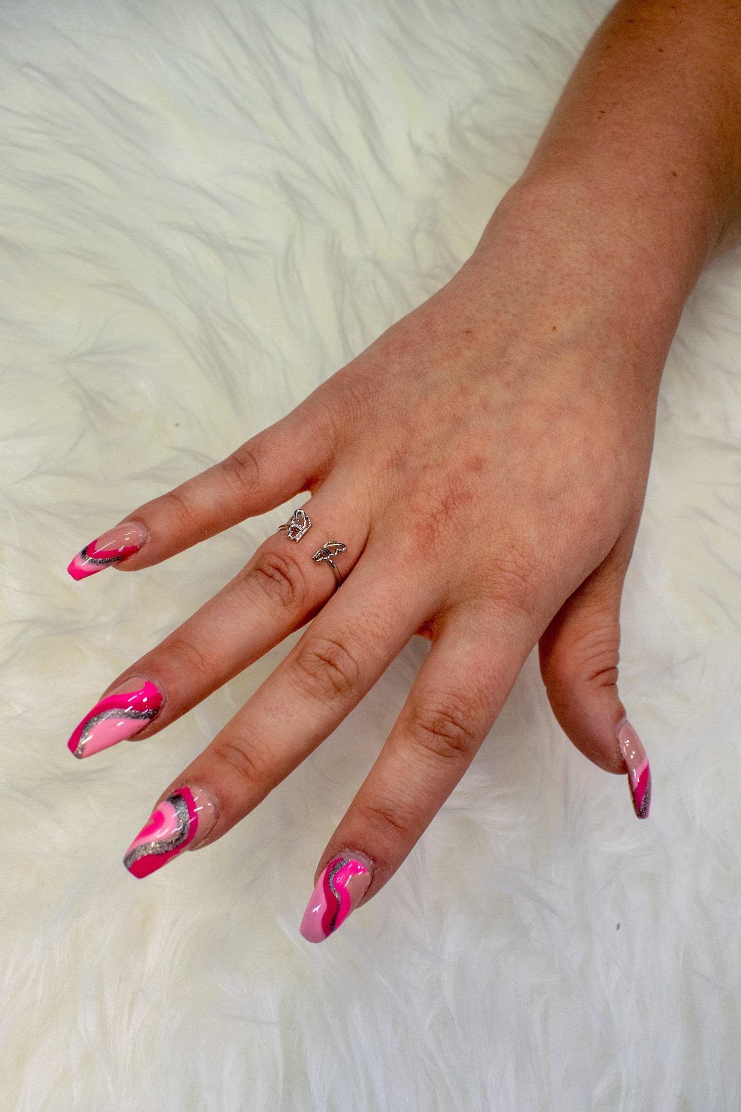 Sterling Silver Butterfly Adjustable Ring