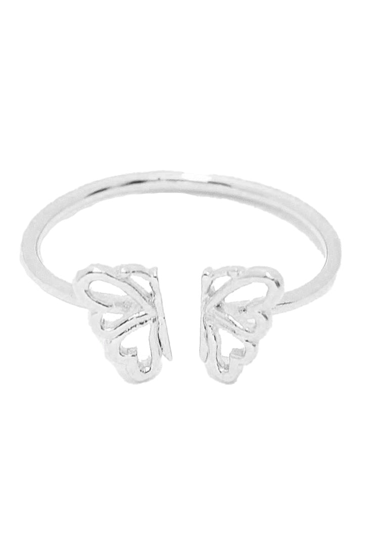 Sterling Silver Butterfly Adjustable Ring