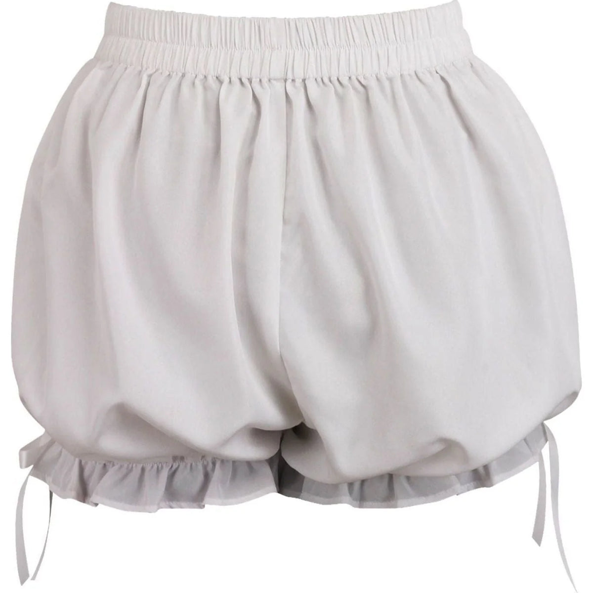White Crepe Long Bloomers main image 1
