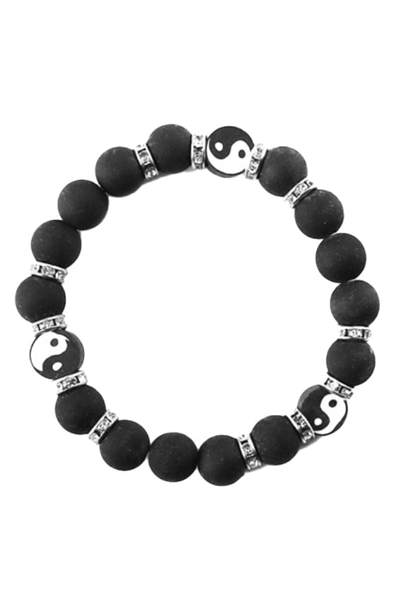 Yin Yang Beaded Stretch Bracelet