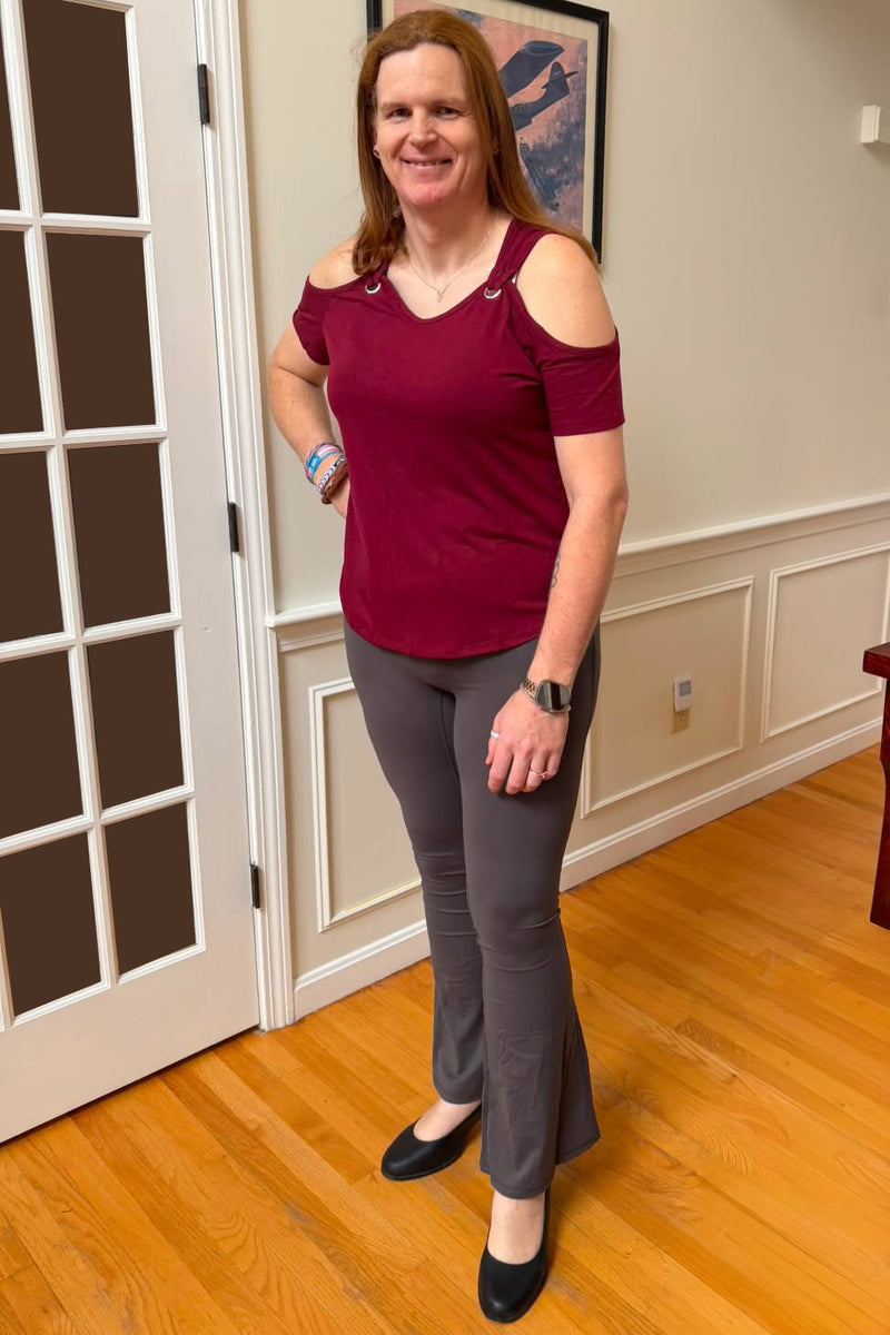 Rowie is wearing Jolie & Nikki in Size 1 - French Vanilla and Heras in French Vanilla.