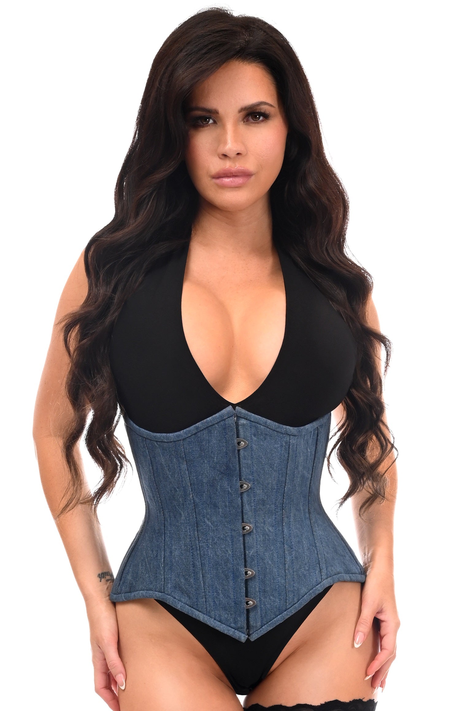Daisy Denim Underbust Corset