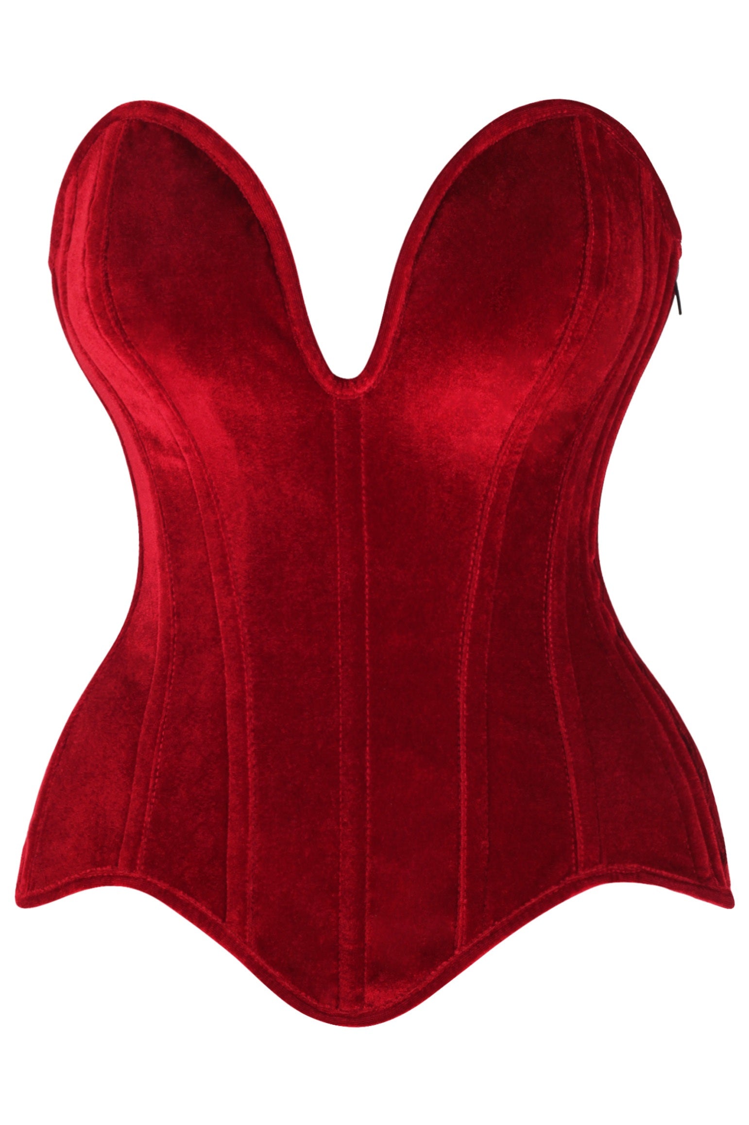 Jayne Plunging Velvet Corset