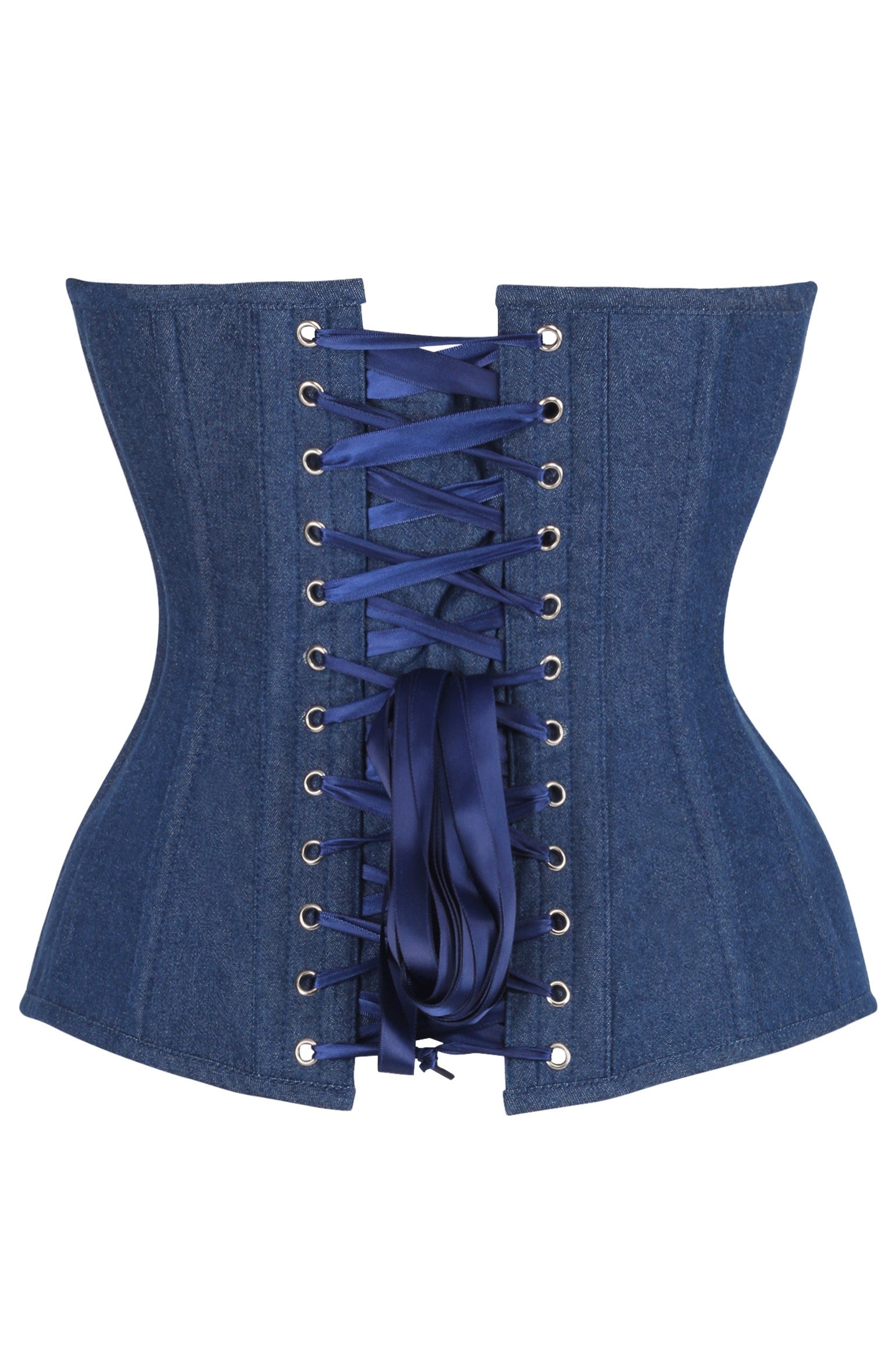 Kelly Plunging Denim Corset