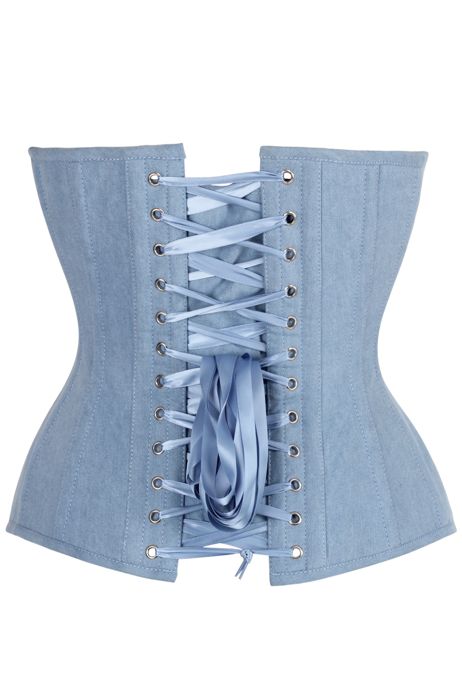 Kelly Plunging Denim Corset
