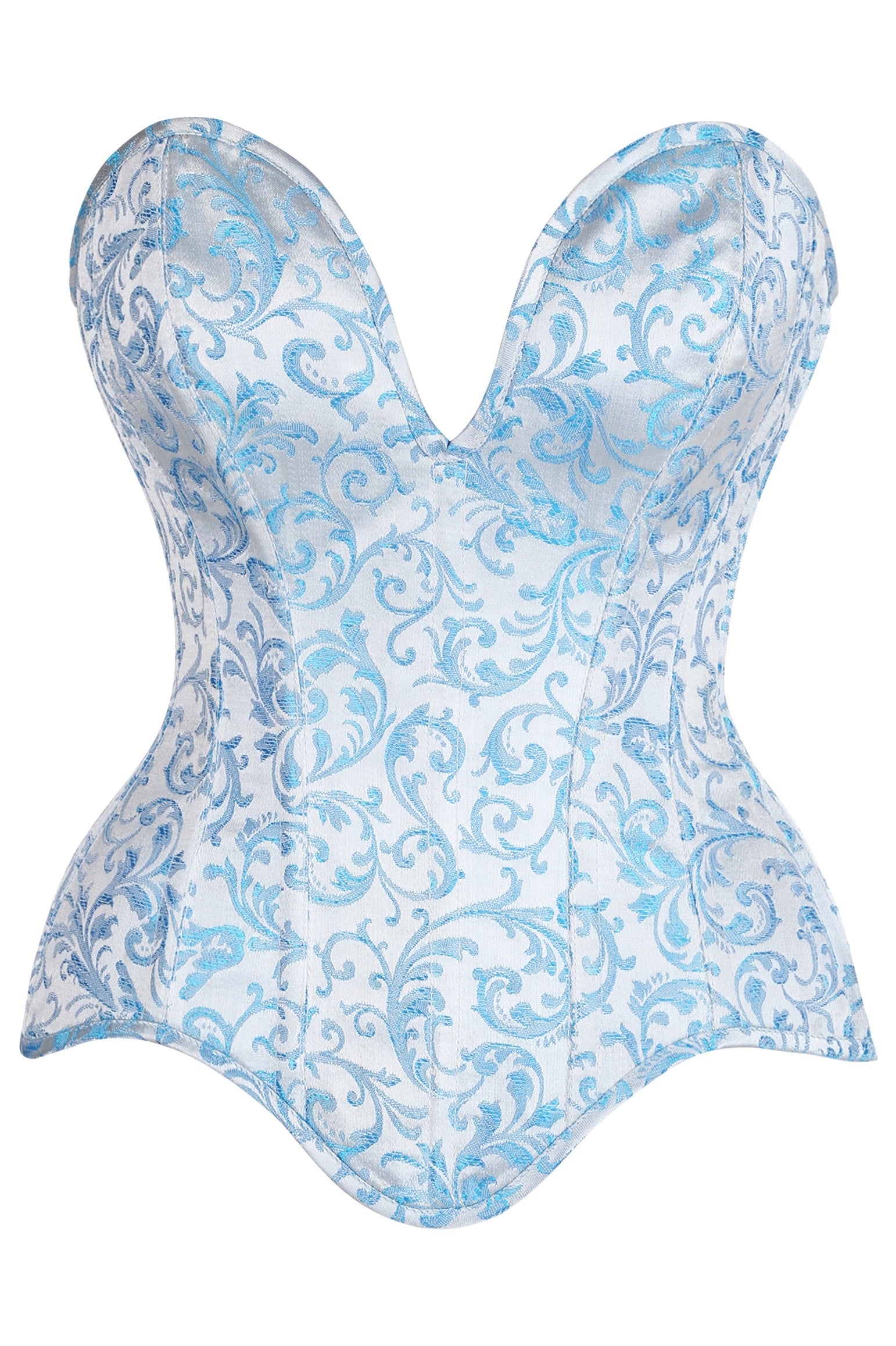 Blue Willow Plunging Corset