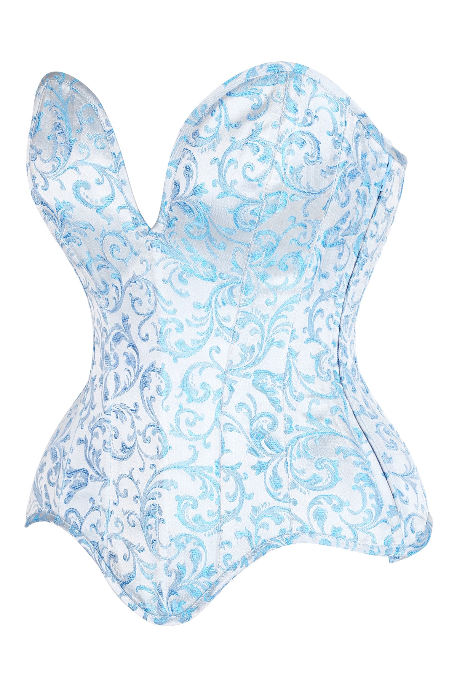 Blue Willow Plunging Corset