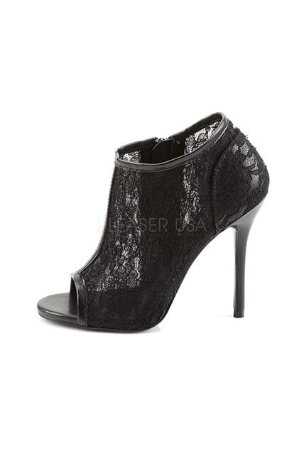 Fabulicious Amuse Open Toe Booties — Black