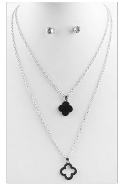 Quatrefoil Layered Necklace