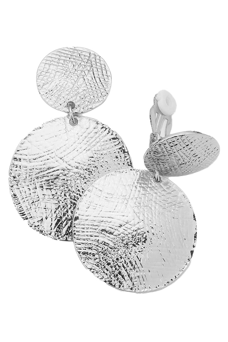 Textured Disc Clip-on Earrings