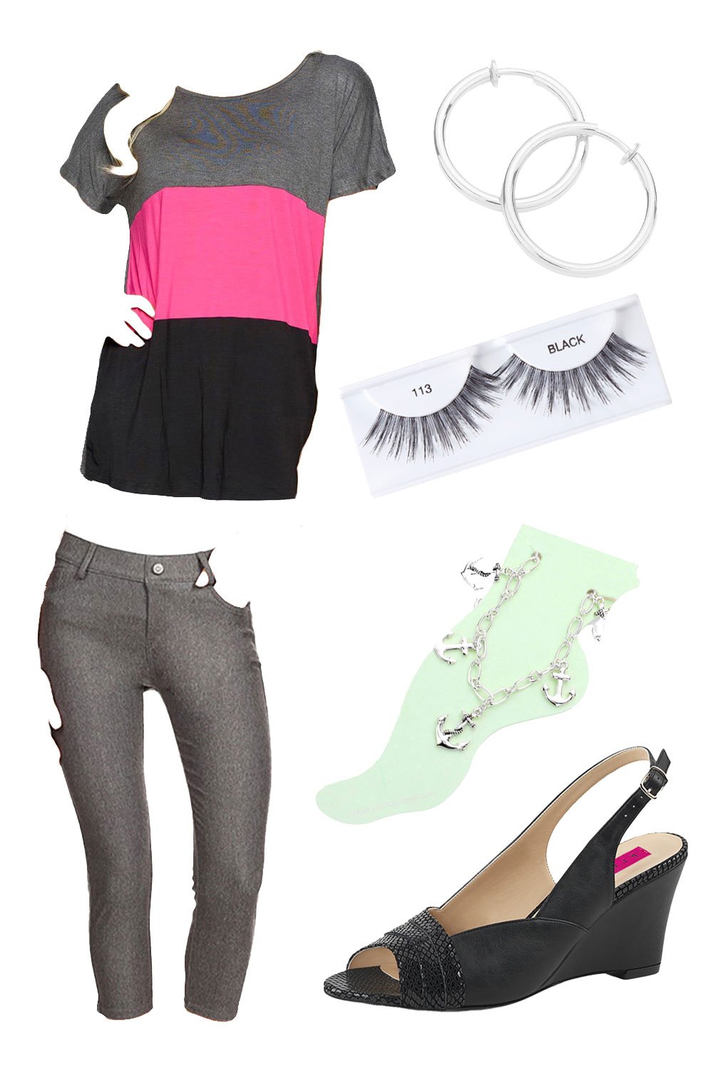 Short Sleeve Color Block Top