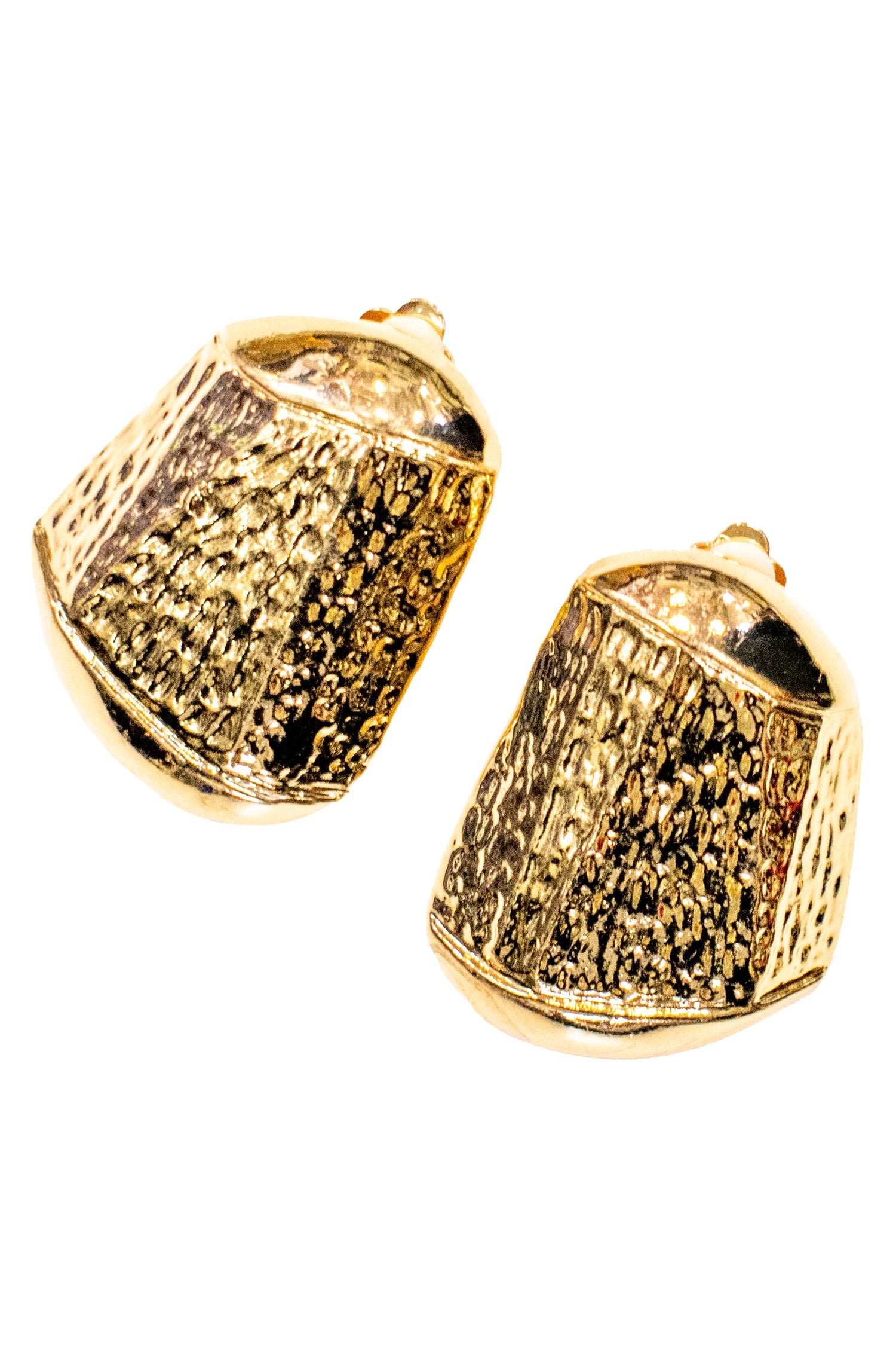 Textured Metal Clip-on Earrings