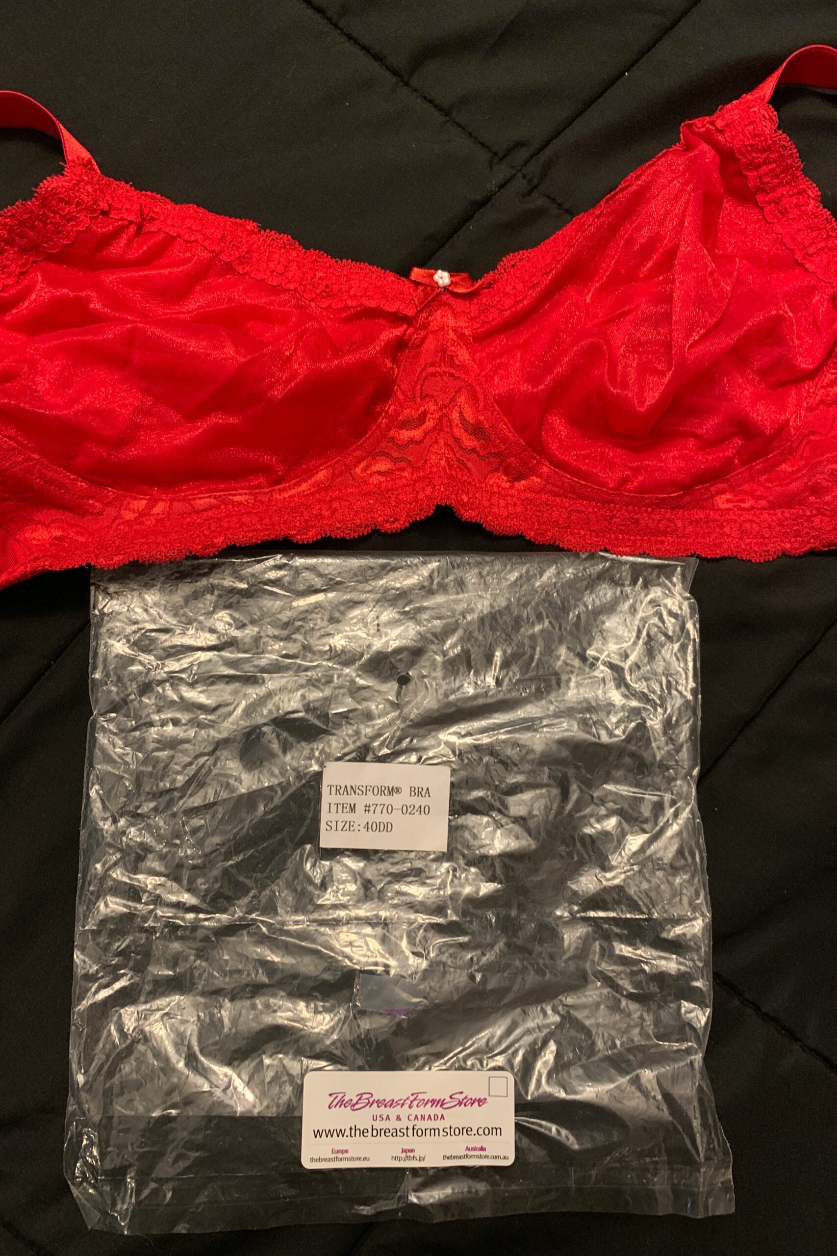 TRANSFORM See-Thru Pocket Bra — Red